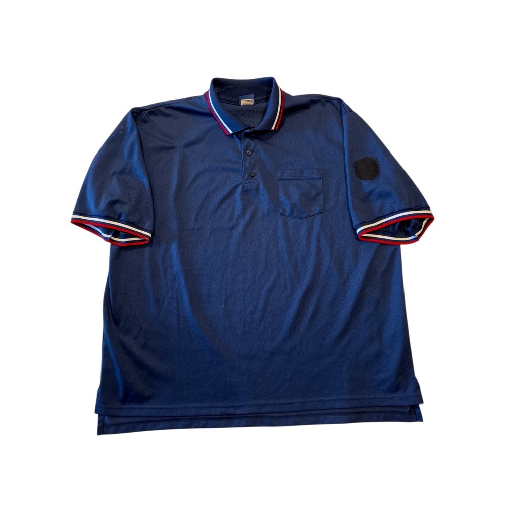 Dalco Umpire Shirt Mens 4XL Navy Mesh USA Hook Loop Patch Pocket